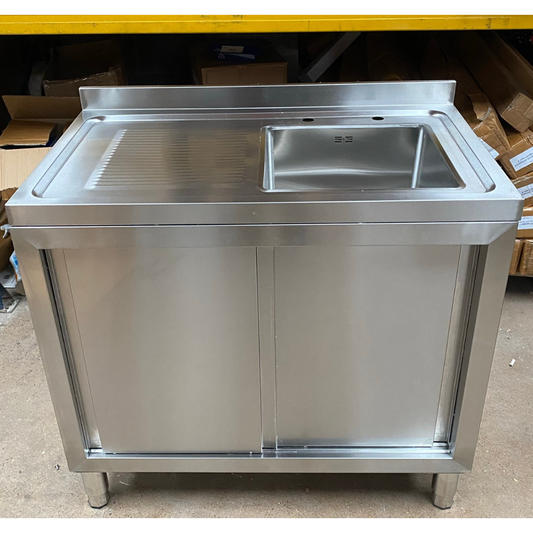 Single Bowl Sink Cupboard - 1000mm- Left Hand Drainer