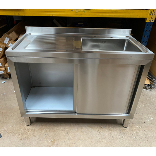 Single Bowl Sink Cupboard - 1200mm - With Left Hand Drainer