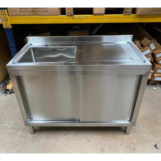 Single Bowl Sink Cupboard - 1200mm - Right Hand Drainer