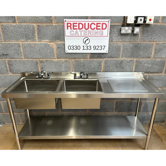 1800mm Double Bowl Sink - Left Hand Bowl