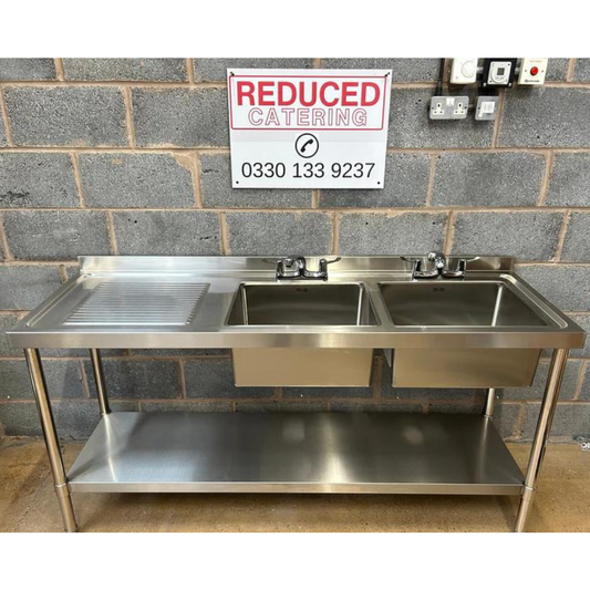 1800mm Double Bowl Sink - Right Hand Bowl