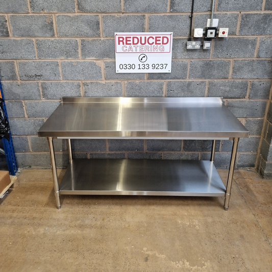 Stainless Steel Wall Prep Table - 1800x600x900mm (WxDxH)