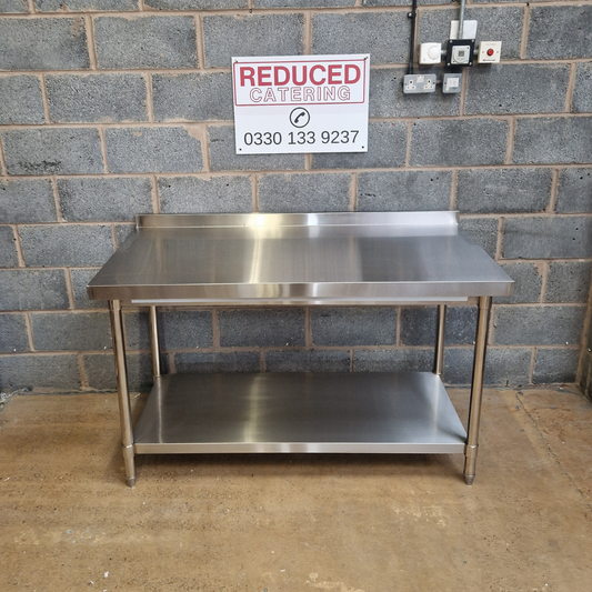 Stainless Steel Wall Prep Table - 1500x600x900mm (WxDxH)